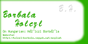 borbala holczl business card